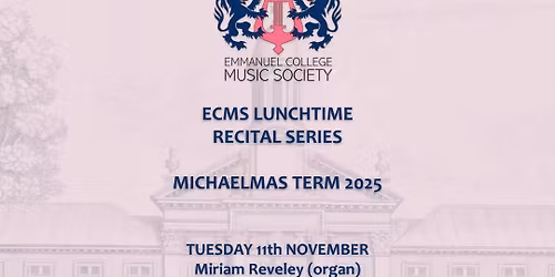 Miriam Reveley Organ Recital: Bach, Price, Durufle\u2026