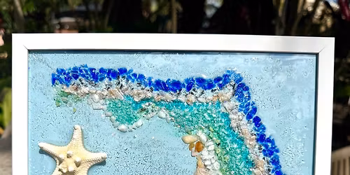 Florida State of Mind: Resin, Crushed Glass & Mixed Media
