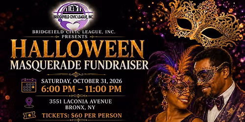 Bridgefield Civic League's Halloween Masquerade Fundraiser