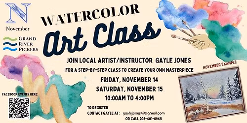 November Watercolor Class w\\ Gayle | Grand River Pickers