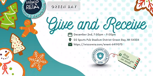 WiscoREIA Green Bay: Christmas Party: Give & Receive