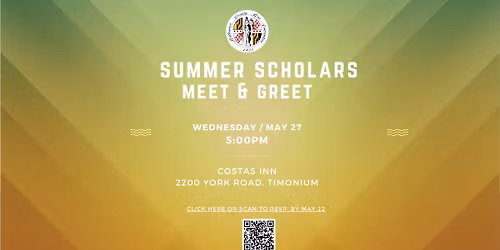 Summer Scholars Orientation & Happy Hour