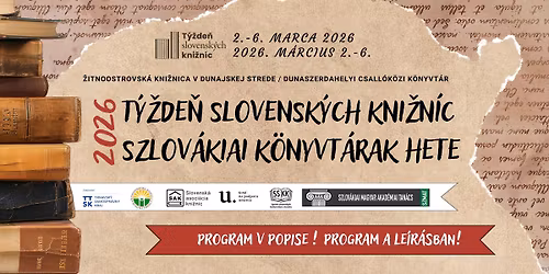 \ud83d\udcda T\u00fd\u017eden slovensk\u00fdch kni\u017en\u00edc \ud83d\udcd6 Szlov\u00e1kiai K\u00f6nyvt\u00e1rak Hete 2026