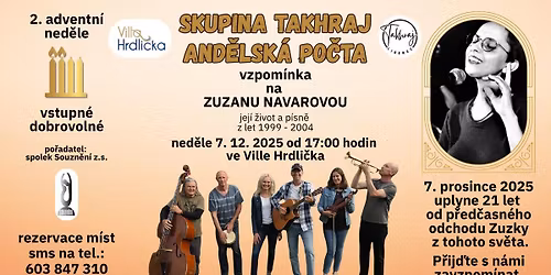 And\u011blsk\u00e1 po\u010dta - adventn\u00ed koncert skupiny TAKHRAJ