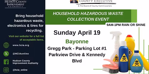 Hudson County Household Hazardous Waste Collection Event- Bayonne