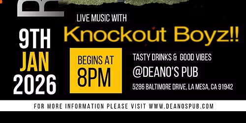 Deano's Live Music - KnockOut Boyz