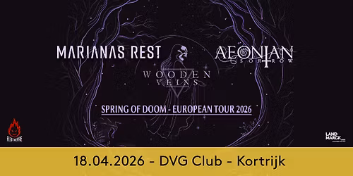 Marianas Rest + Aeonian Sorrow + Wooden Veins @ DVG Club, Kortrijk