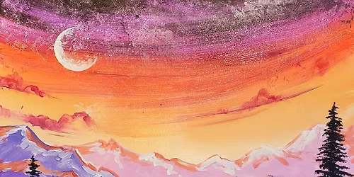 Paint and Sip Mountain Sunset