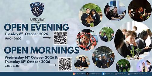 Park View School - Open Evening 2026