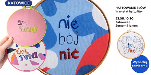 \ud83e\udea1 Katowice: haftowanie s\u0142\u00f3w - warsztat haftu liter