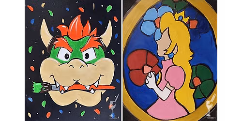 Big Bowser & Princess Peach - Paint and Sip in Houston | Classpop!\u2122