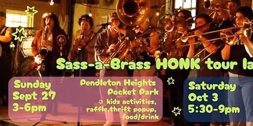Sass-a-Brass Fundraiser in the Pocket Park!