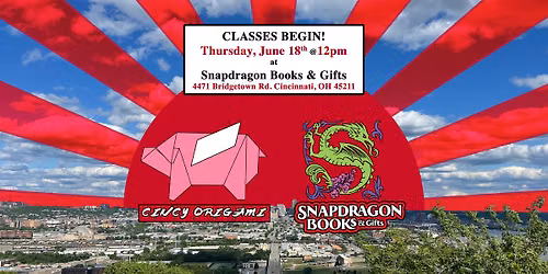 Cincy Origami Classes at Snapdragon Books & Gifts