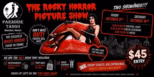 Rocky Horror Picture Show: Virgin Ceremony, Props, Drinks & Snacks Included