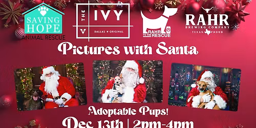 Pictures with Santa & Dog Adoptions @ the Ivy Tavern 
