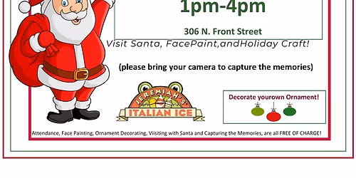 Santa Visit and Holiday Fun at Jeremiah's Italian Ice- FREE COMMUNITY EVENT