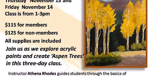The Acrylic Paint Palette by Athena Rhodes- Aspen Trees