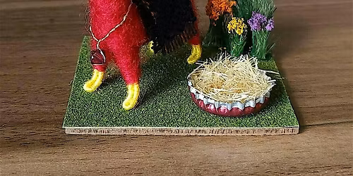 Mini Needle Felted Alpaca & Accessories