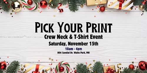 Christmas Pick Your Print Crew Neck & T-Shirt Event