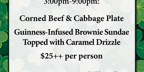 St. Patrick's Day Special at Pine Crest Inn