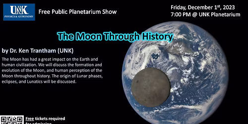 Free UNK Public Planetarium Show: The Moon Through History