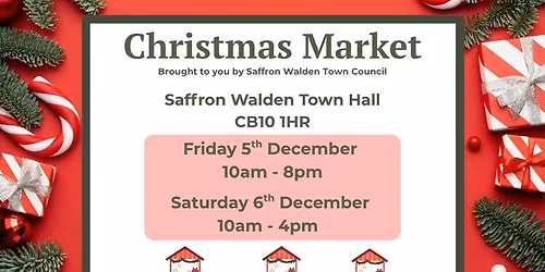 Christmas Market Friday 5th & Saturday 6th December 