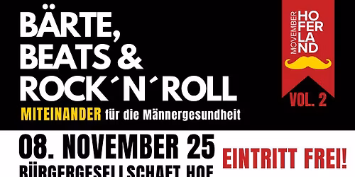 B\u00e4rte, Beats und Rock\u2019n Roll \u2013 Vol. 2: Miteinander f\u00fcr die M\u00e4nnergesundheit