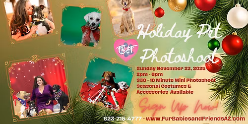 Holiday Pet Photoshoot - 11\/23\/25 - 2pm-6pm - $30