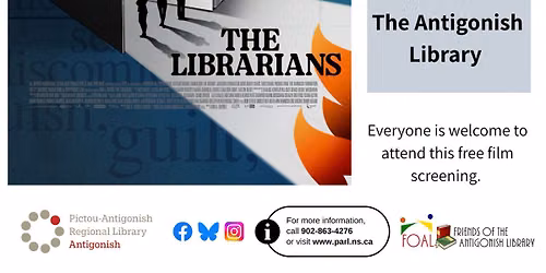 "The Librarians" - documentary film screening (drop-in) - Antigonish