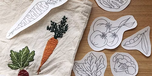 Embroidery Class: Upcycle Your Tote Bag with Veggie Embroidery