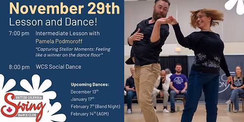 BC Swing Dance Club's November 29th Lesson and Dance!