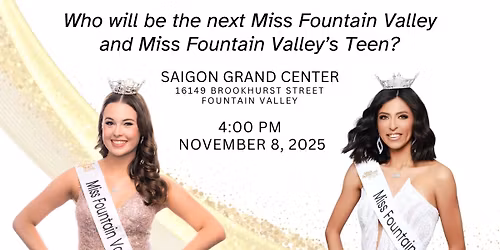 Miss Fountain Valley 2026 Scholarship Competition 