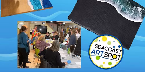 Resin Art Workshop: Bamboo OR Slate Charcuterie Board! $75