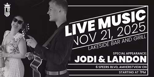 Jodi Payne & Landon Matthews  - Live Music Fridays @ Lakeside Bar and Grill