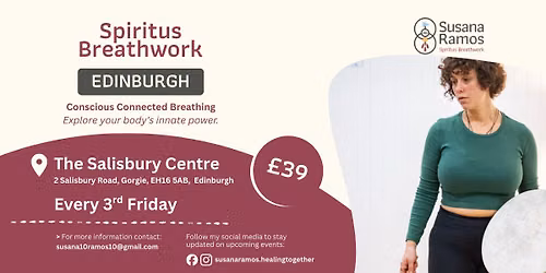 Spiritus Breathwork workshop @The Salisbury Centre. EDINBURGH