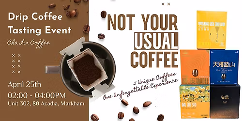 Not your usual coffee - Drip Coffee Tasting