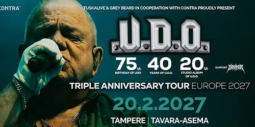 U.D.O (GER), 20.2.2027, Tavara-asema, Tampere