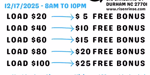 25% Laundry Bonus Event