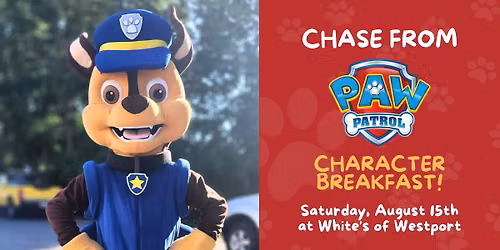 Character Breakfast featuring Chase from Paw Patrol!