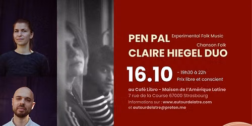 CONCERT \/ CLAIRE HIEGEL DUO + PEN PAL