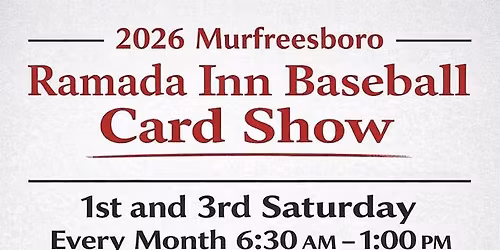 Murfreesboro Ramada Inn Baseball Card Show