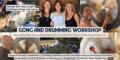 Internationally Accredited Gong and Drumming Workshop