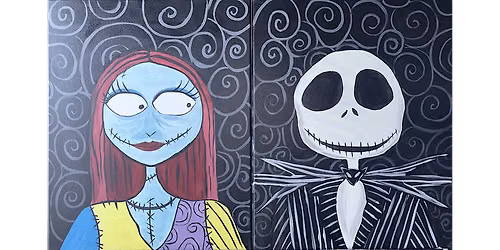 Spooky Skellington Couple - Paint and Sip in Indianapolis | Classpop!\u2122