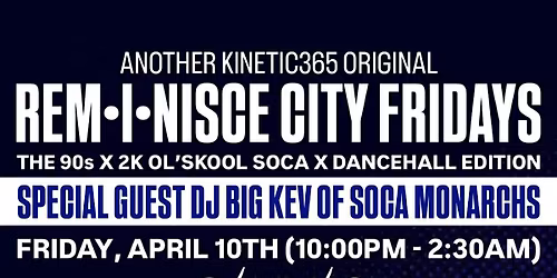 REM\u2022I\u2022NISCE CITY FRIDAYS \u2022 R&B \u2022 SLOW JAM & GROOVY SOCA EDITION