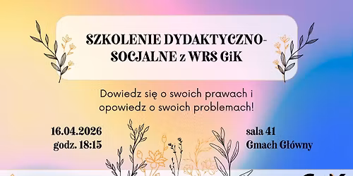 Szkolenie dydaktyczno - socjalne z WRS GiK\ud83c\udf38