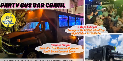 Party Bus & Bar Crawl Memorial Day weekend South Beach Miami