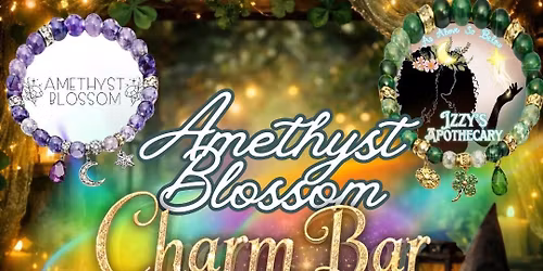 Amethyst Blossom Bracelet Charm Bar at Izzy\u2019s Apothecary