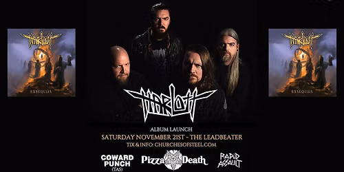 HARLOTT \u2013 Exsequis Album Launch w\/ Pizza Death, Coward Punch (TAS) & Rapid Assault