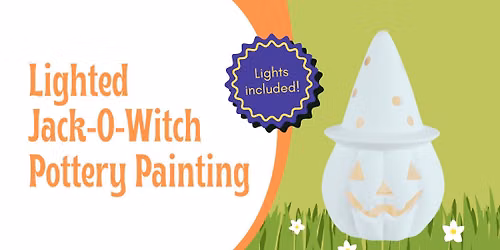 Lighted Jack-O-Witch Pottery Painting