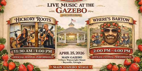 \ud83c\udf53\ud83c\udfb6 LIVE MUSIC AT THE GAZEBO \ud83c\udfb6\ud83c\udf53